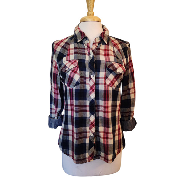 Rails Kendra Tencel Plaid Shirt Size Medium - Picture 1 of 9